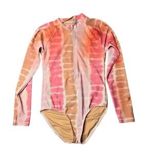 Crew cuts Girl's Tie-Dye Rashguard Swimsuit Size 12